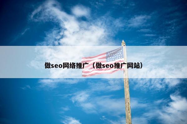 做seo网络推广（做seo推广网站）