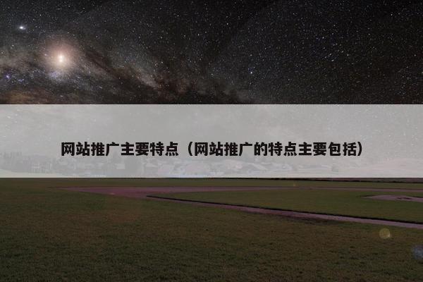 网站推广主要特点（网站推广的特点主要包括）