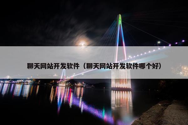 聊天网站开发软件（聊天网站开发软件哪个好）