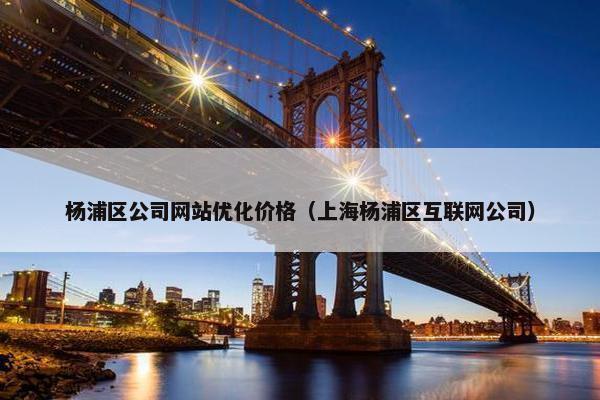 杨浦区公司网站优化价格（上海杨浦区互联网公司）