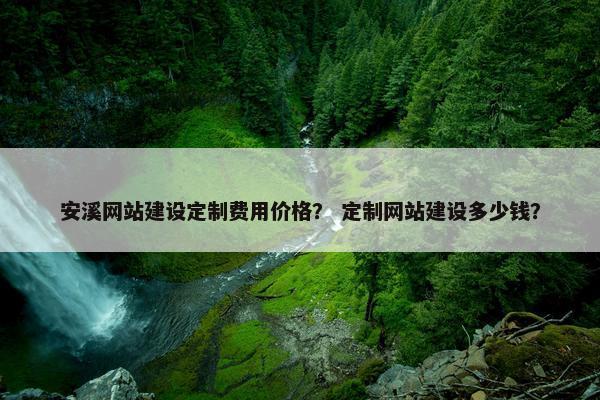安溪网站建设定制费用价格？ 定制网站建设多少钱？