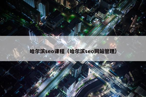 哈尔滨seo课程（哈尔滨seo网站管理）