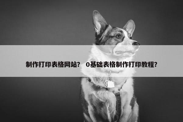 制作打印表格网站？ 0基础表格制作打印教程？