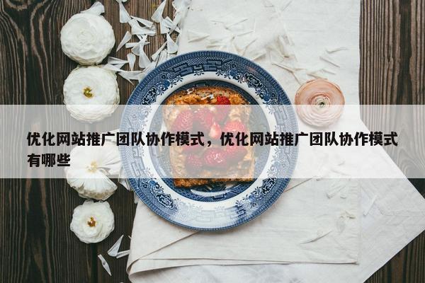 优化网站推广团队协作模式，优化网站推广团队协作模式有哪些