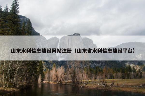 山东水利信息建设网站注册（山东省水利信息建设平台）