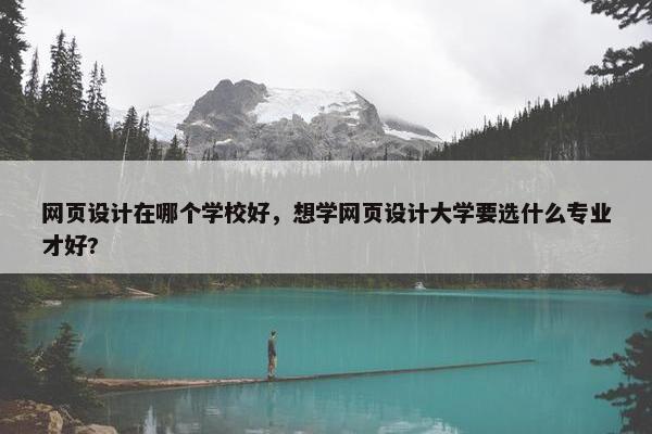 网页设计在哪个学校好，想学网页设计大学要选什么专业才好?