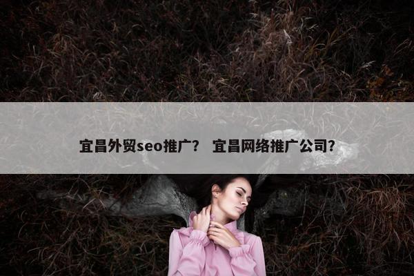 宜昌外贸seo推广？ 宜昌网络推广公司？