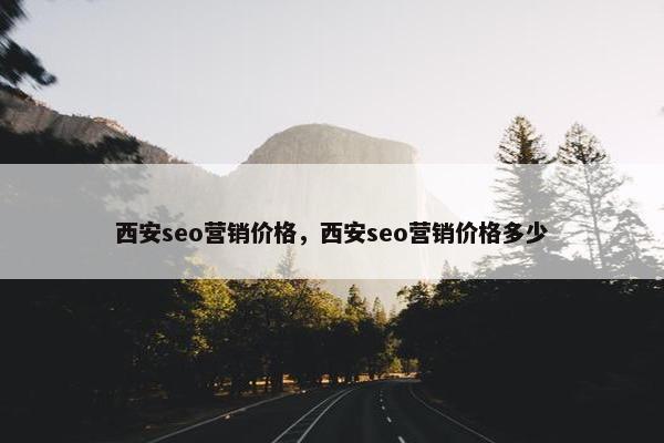 西安seo营销价格，西安seo营销价格多少