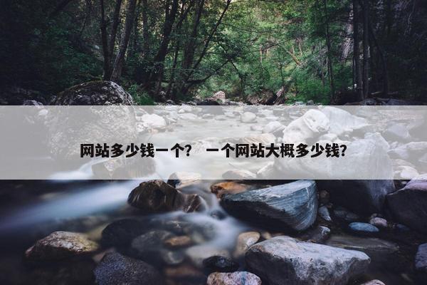 网站多少钱一个？ 一个网站大概多少钱？