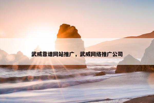 武威靠谱网站推广，武威网络推广公司