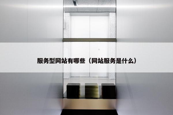 服务型网站有哪些（网站服务是什么）