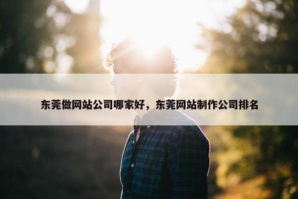 东莞做网站公司哪家好，东莞网站制作公司排名