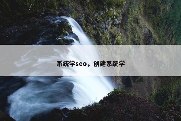 系统学seo，创建系统学